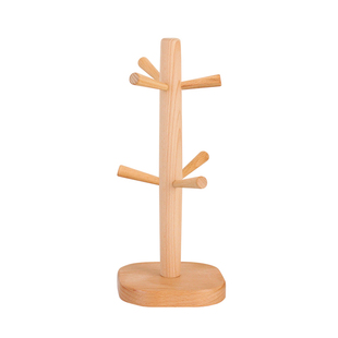 实木杯架挂杯子收纳置物架榉木玻璃杯咖啡杯马克杯树形倒挂水杯架