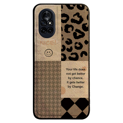 适用华为nova8布纹简约保护套