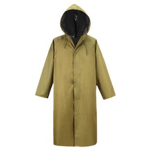 劳保帆布工地雨衣连体防暴雨全身户外男女加厚长款牛津布徒步雨披