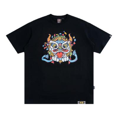 HEA 经典醒狮短袖T恤男宽松全棉透气舒适休闲百搭圆领T恤女西藏款