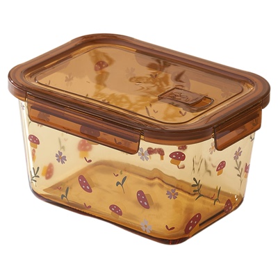 保鲜盒便当盒长方形密封盒高硼硅玻璃耐高温大容量适用冰箱微波炉