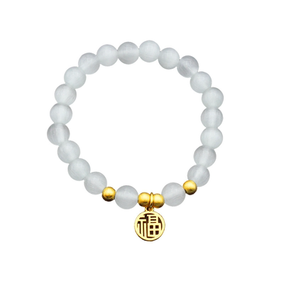 粉色碧玺猫眼石手链女