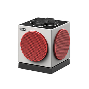 八位堂Cube2无线蓝牙音箱 复古风带充电底座麦克风左右立体双声道