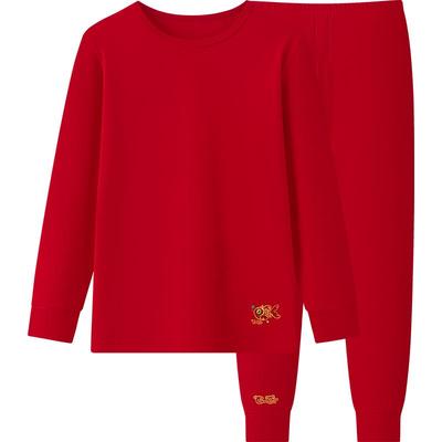 红豆儿童本命年马年纯棉红色内衣