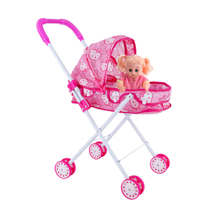 儿童铁推车玩具婴儿童喝水尿尿带娃娃仿真宝宝购物车男女孩过家家