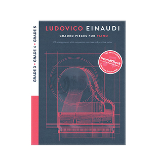 鲁多维科 艾奥迪 钢琴分级作品集 三级至五级 Chester乐谱书 Ludovico Einaudi Graded Pieces for Piano Grades HL00280827