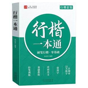 行楷字帖成人练字一本通礼盒装行书练字帖成年速成硬笔书法初学者练习本高初中生入门专用临摹钢笔每日一练女生字漂亮体连笔字套装