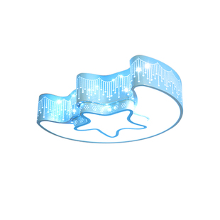 塰森堡圆星星吸顶灯led房间灯男孩卧室灯具女孩简约现代儿童房灯