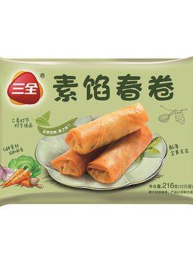 三全素馅春卷豆沙春卷216g