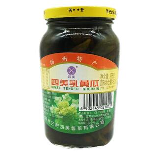 扬州特产三和四美酱菜乳黄瓜酱瓜咸菜甜脆下饭菜腌制蔬菜瓶装375g