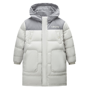 Levis李维斯儿童长款羽绒服男女童2025冬季新款保暖外套加厚童装