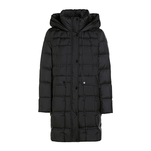 JESSIE羽绒服90鹅绒连帽中长款面包服女加厚保暖外套25年冬季新款