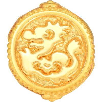 明牌珠宝硬金串珠 黄金福旺十二生肖吉祥手串足金转运珠AFP0726