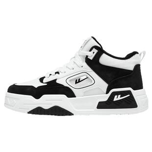 回力高帮男鞋2026新款冬季加绒加厚板鞋男款保暖棉鞋学生黑白鞋子