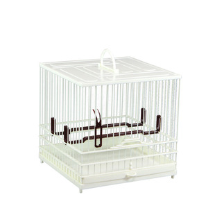 正品聚兴鸟笼ABS绣眼笼塑钢鸟笼板顶塑料抽屉小鸟玻璃钢方洗澡笼