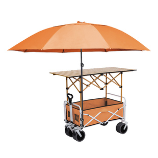 摆摊小推车露营车购物车夜市地摊专用折叠桌烤肠小吃车摊位展示架