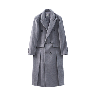 COLN羊毛双排扣开衩大衣生来遍为行走而生 衣长也足够撑起1身气场