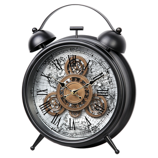 汉时欧式复古高档装饰时钟客厅古典齿轮摆件座钟 创意钟表 HD6055