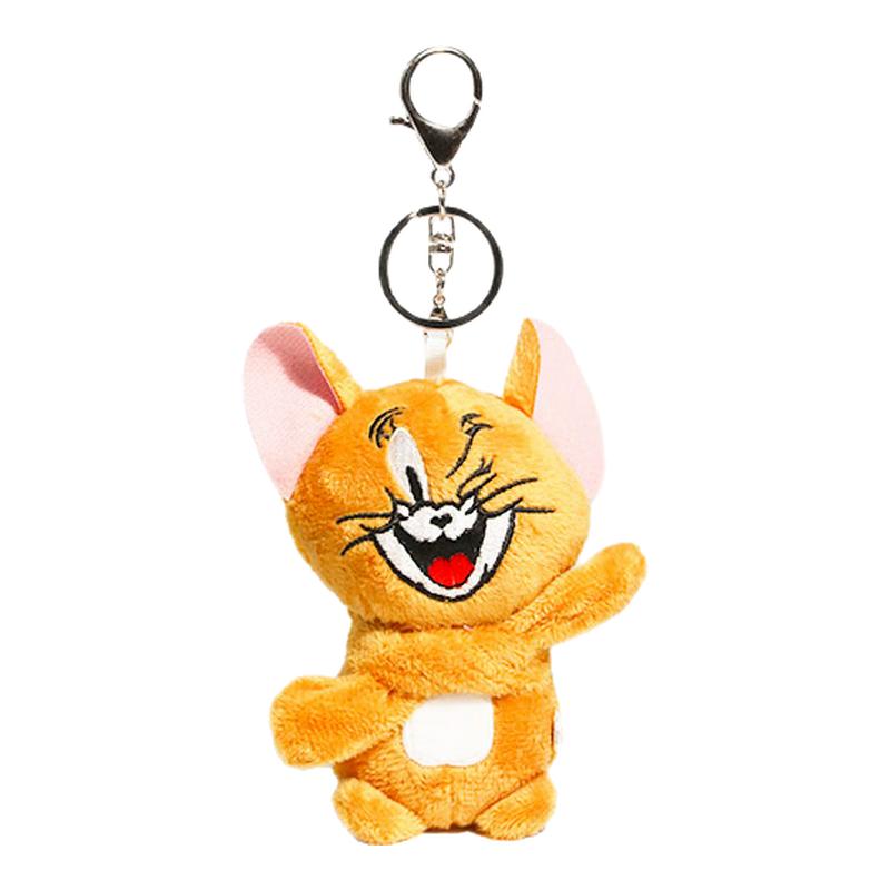 猫和老鼠毛绒公仔钥匙扣杰瑞汤姆猫可爱装饰书包包小挂件卡通公仔
