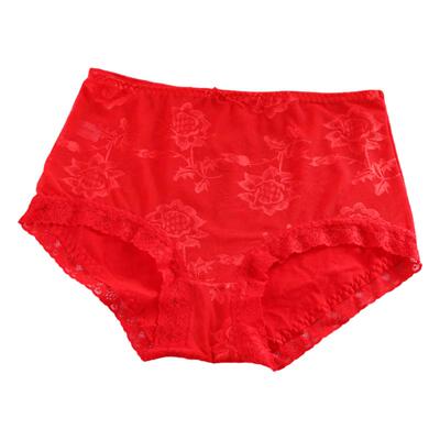 蝶安芬本命年大红色蕾丝内裤女