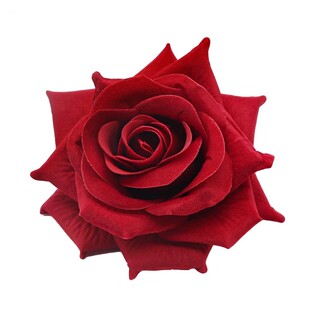 红色玫瑰花发卡女2024新款高端头花大号花朵发夹边夹侧边夹子头饰