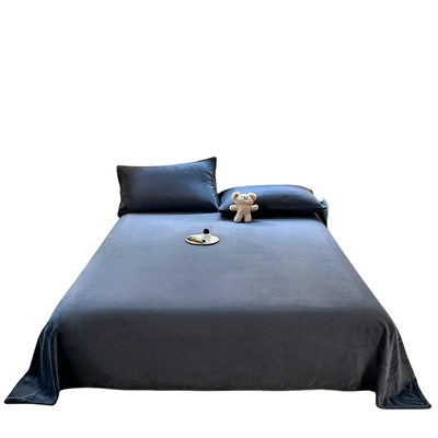 高克重加绒加厚牛奶绒床单超暖