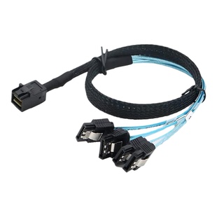 SFF-8643 转 4SATA 正向线反向线12Gbps传输速率服务器硬盘转接线