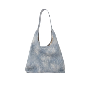 热风包包2025年春季新款女士编织压纹慵懒风单肩大容量软包