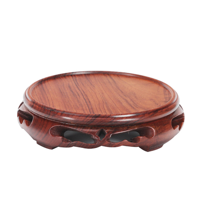 实木整木镂空茶壶盆景香炉圆底座