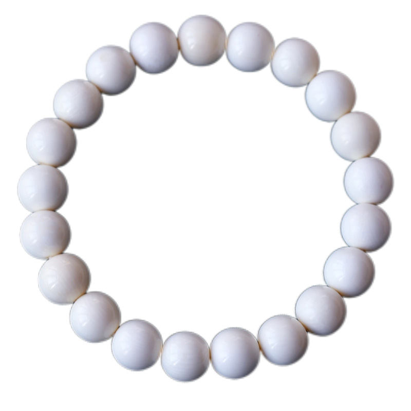 工厂直供精品满纹牙心料天然猛犸象牙圆珠手链男女款文玩手串饰品