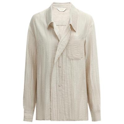 COCOBELLA丝光质感莱赛尔衬衫女褶皱肌理通勤气质衬衣SR3051