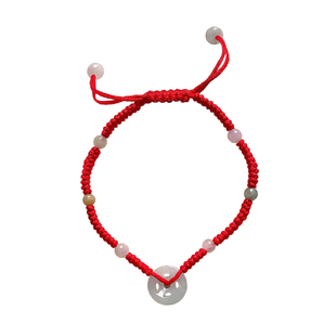 瓦萨比本本年红绳手链设计款奢华宝石斑彩石手串女珍珠水晶复古风