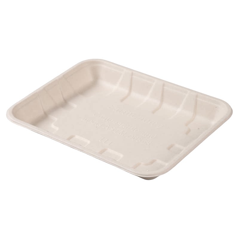 一次性纸浆盘食品级果蔬托盘菜盘