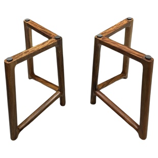 实木大板胡桃木茶桌茶几桌子脚支架茶台桌脚奥坎原木三角架餐桌腿