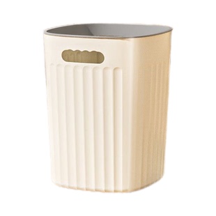 垃圾筒手提压圈家用垃圾桶奶黄客厅厨房卫生间厕所无盖卧室奶油