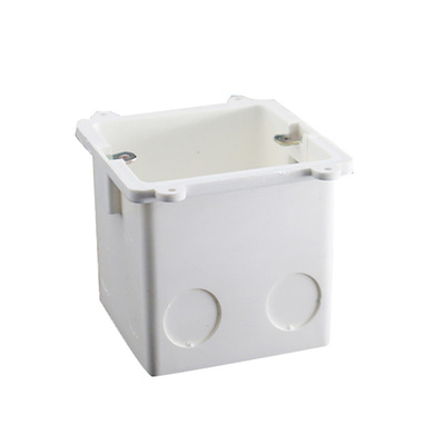 86型暗盒预埋底盒带耳预埋盒工程定位盒耳朵带圈接线盒506070mm