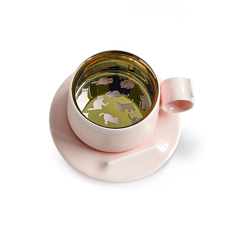飞形物陶瓷咖啡杯设计感小众复古手冲水杯女士高颜值拿铁马克杯子