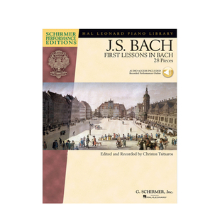 巴赫初级钢琴曲集 28首 附在线音乐下载 希尔默原版进口乐谱 FIRST LESSONS IN BACH 28 Pieces Piano HL00296709