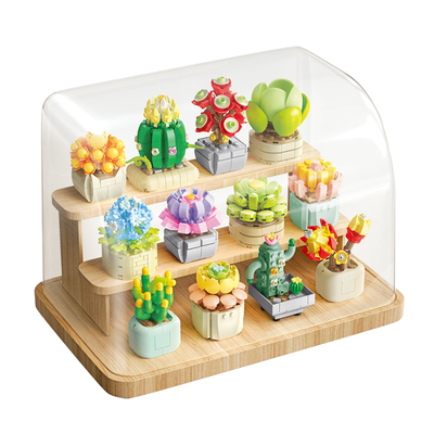 礼物费米小颗粒治愈多肉积木盆栽