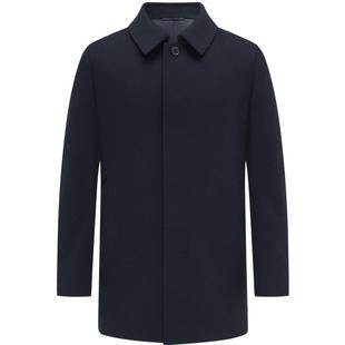 EMZ鄂尔多斯【羊毛羊绒】秋冬新款商务翻领中长款毛呢大衣外套男