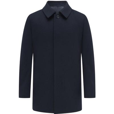 EMZ鄂尔多斯【羊毛羊绒】秋冬新款商务翻领中长款毛呢大衣外套男