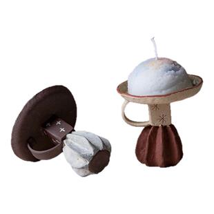 里作日式粗陶蜡烛台家用创意复古手工酥油灯陶艺居家烛光茶桌摆件