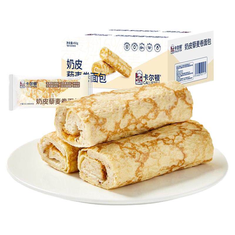 卡尔顿蛋皮奶皮藜麦下午茶解馋学生早餐小零食网红面包耐吃