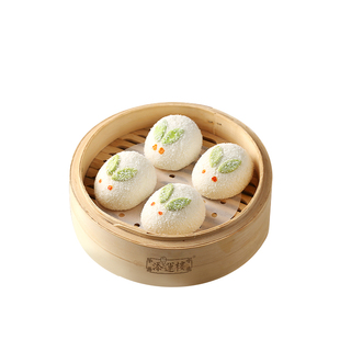 添运楼雪兔牛奶包椰蓉奶冻包子早茶点心儿童早餐卡通玉兔包兔子包