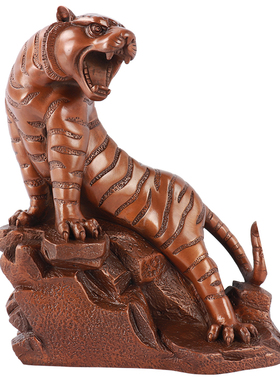 摆件纯铜办公室工艺品上山虎