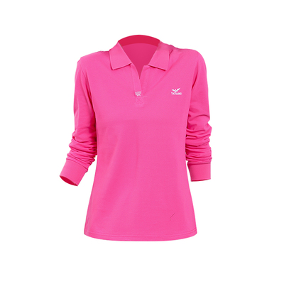 秋冬运动长袖t恤女士全棉polo衫