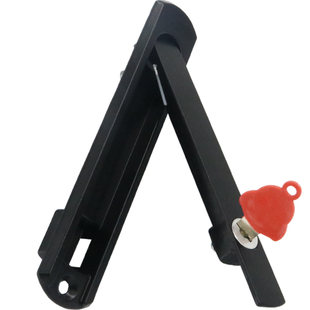 铝合金平开门窗隐藏纱窗执手金钢网推拉窗户带钥匙拨叉传动把手锁