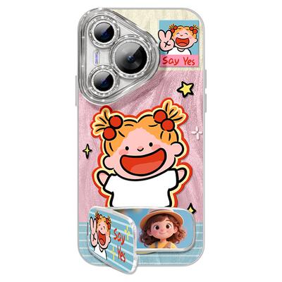 适用华为Pura80手机壳女款p70pro保护套新款ultra硅胶防摔50pro全包p40镜头膜p60pro+高级p70女孩支架art软外