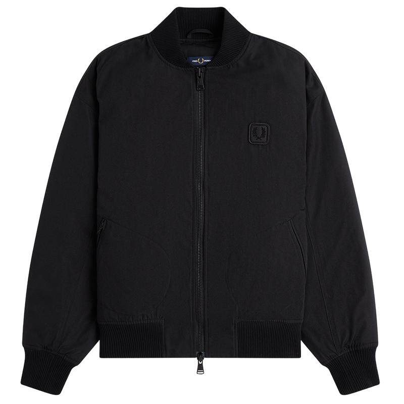 FRED PERRY男装纯色棒球服夹克2026冬季新款时尚型男拉链棉服外套