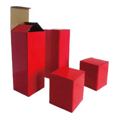 正方形红卡小盒子面膜包装盒